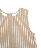 Top Mujer Denim 100% Algodón Rayado Beige
