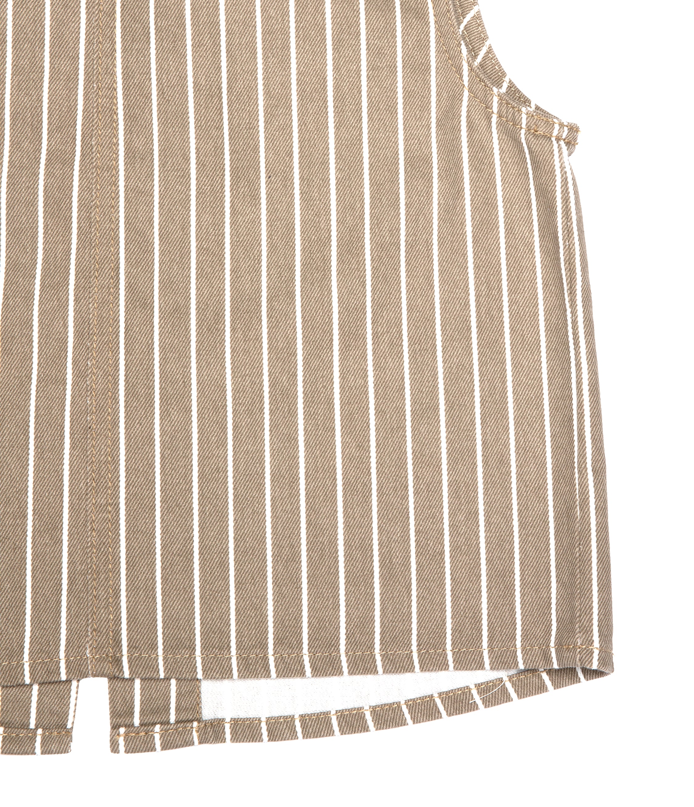 Top Mujer Denim 100% Algodón Rayado Beige