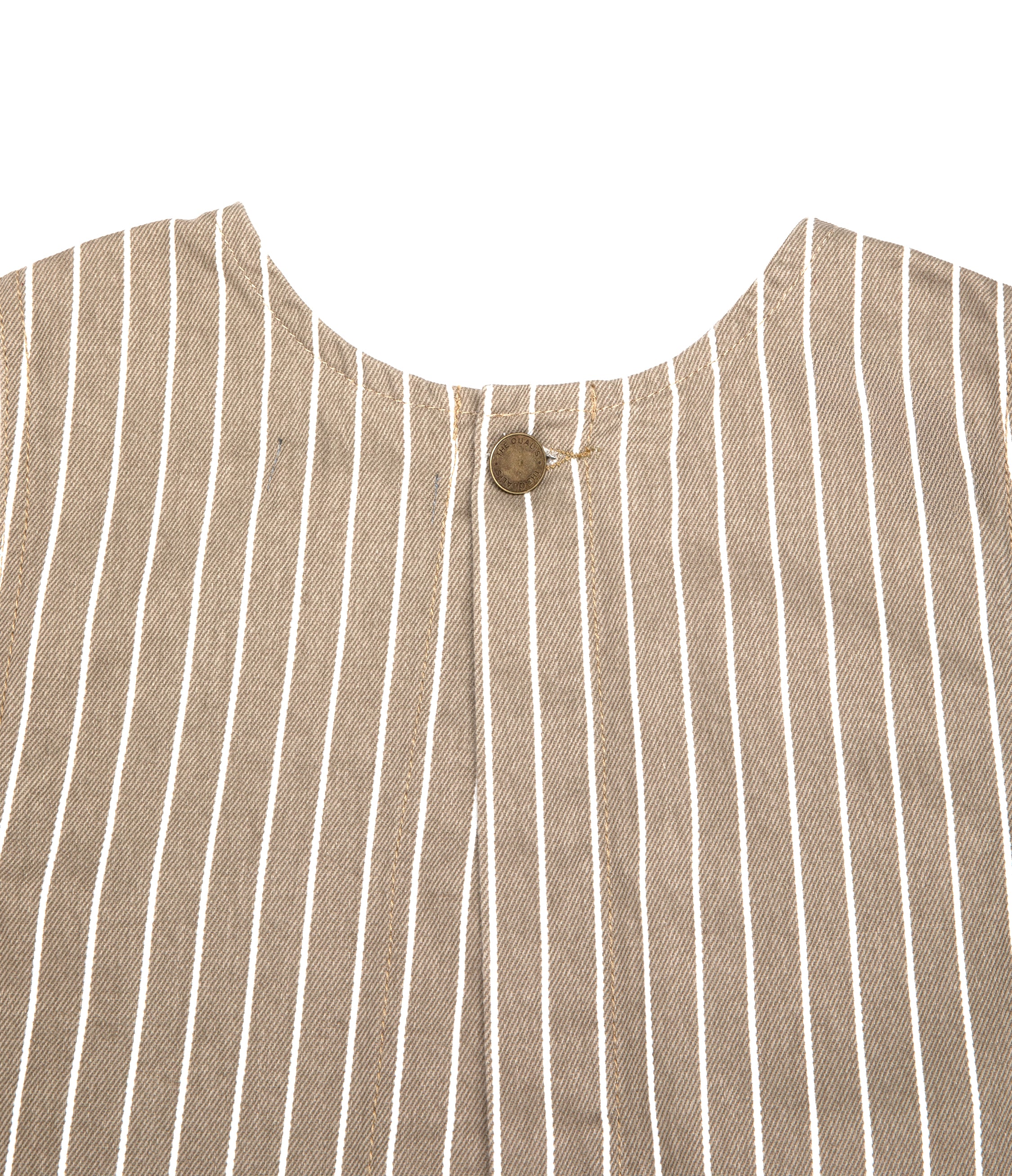 Top Mujer Denim 100% Algodón Rayado Beige