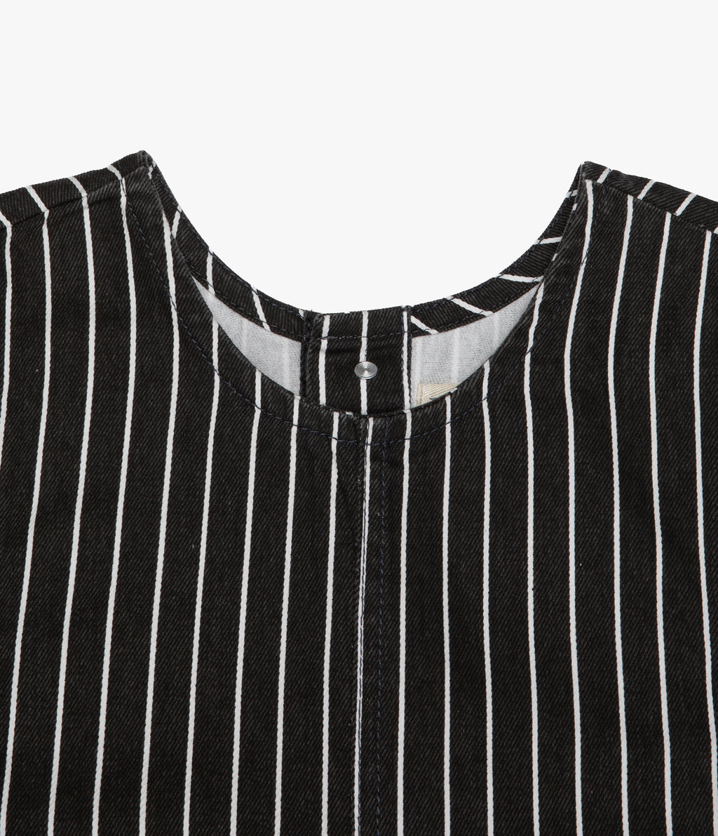 Top Mujer Denim 100% Algodón Rayado Gris Marengo
