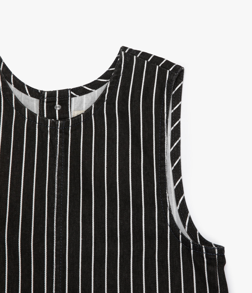 Top Mujer Denim 100% Algodón Rayado Gris Marengo