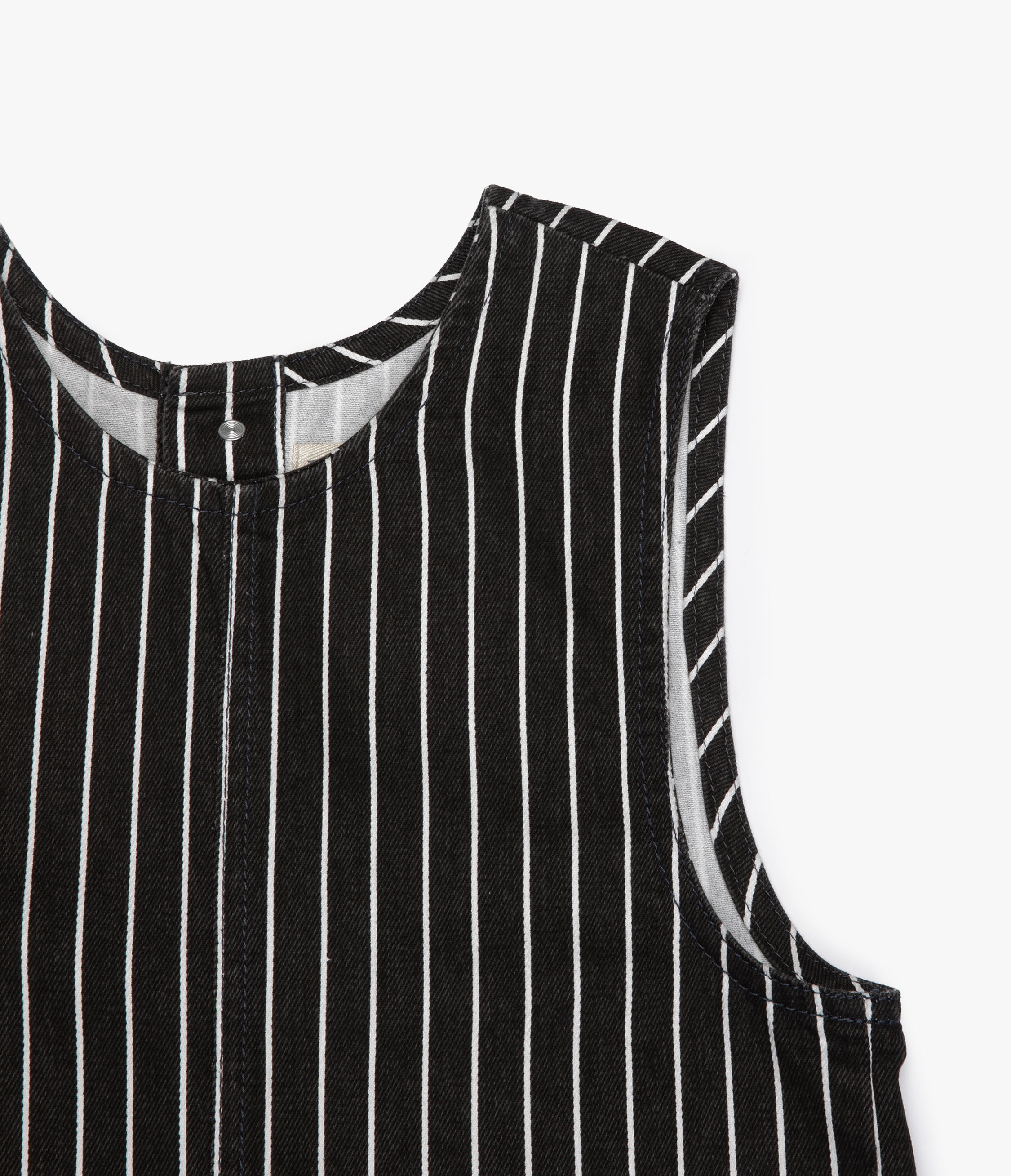 Top Mujer Denim 100% Algodón Rayado Gris Marengo