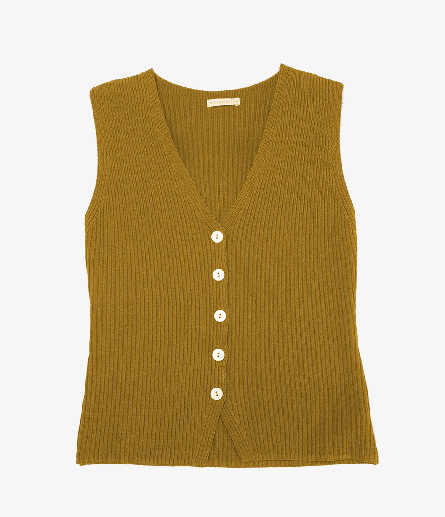 Top Mujer Tejido Botones Pistacho