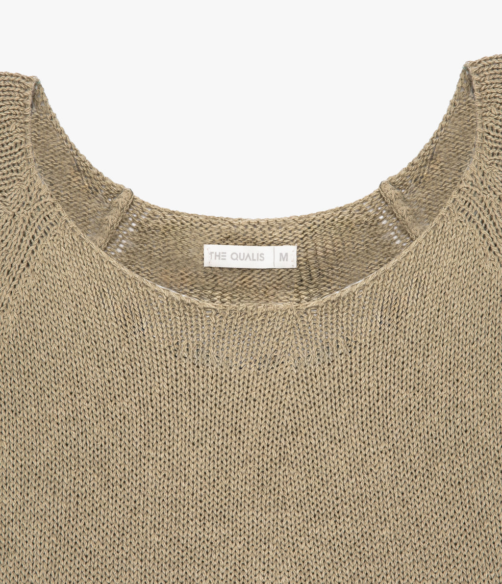 Polera Mujer Tejida Algodón Lia Verde Oliva