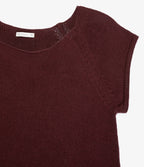 Polera Mujer Tejida Algodón Lia Burdeo