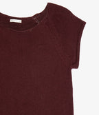 Polera Mujer Tejida Algodón Lia Burdeo
