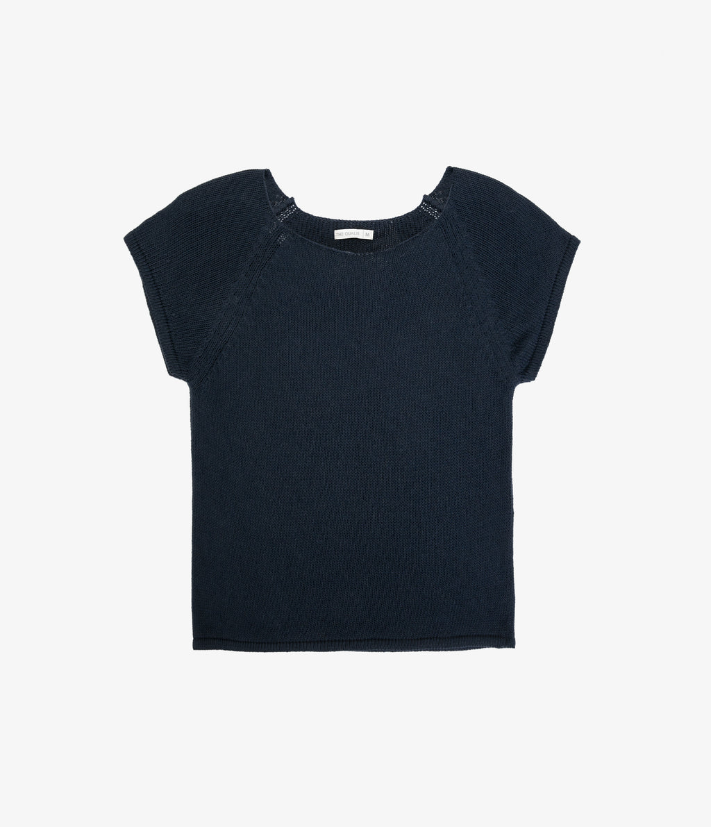 Polera Mujer Tejida Algodón Lia Azul Marino