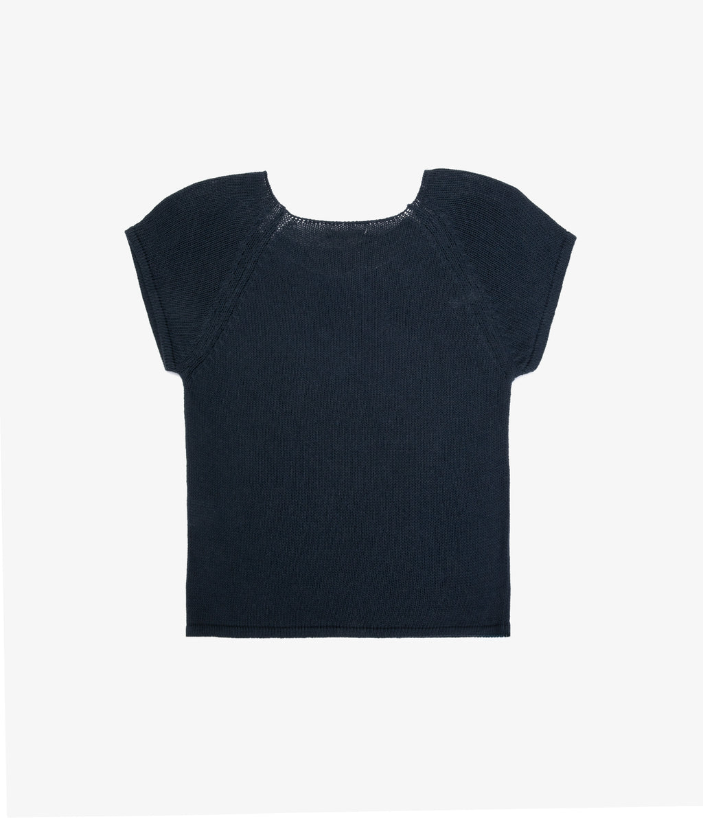 Polera Mujer Tejida Algodón Lia Azul Marino