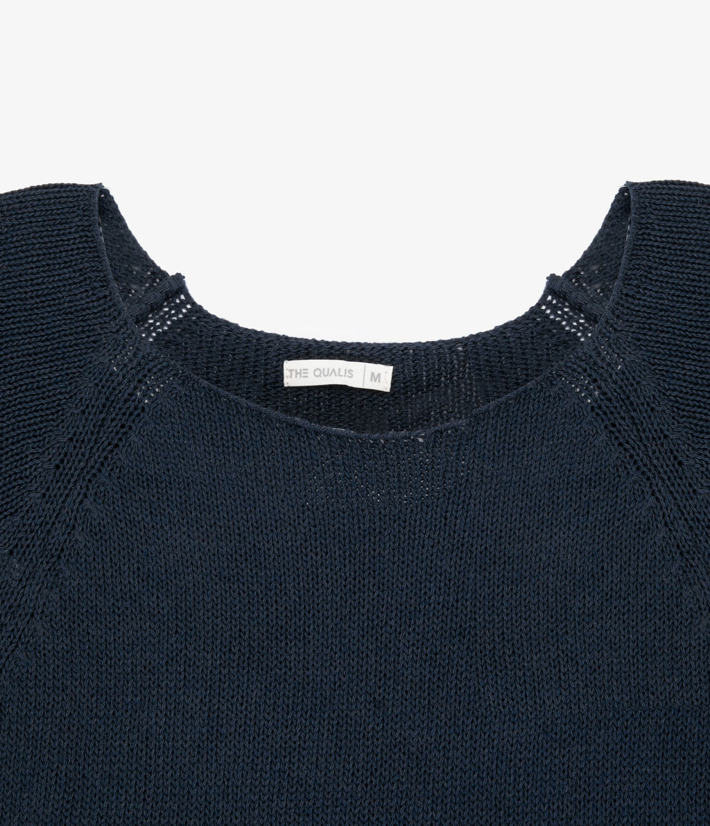Polera Mujer Tejida Algodón Lia Azul Marino