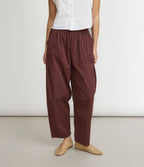 Pantalón Mujer Baggy Algodón Parma Burdeo
