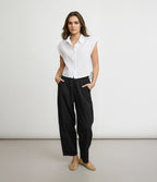 Pantalón Mujer Baggy Algodón Parma Negro
