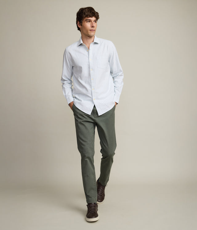 Pantalón Hombre Algodón Lyocell Chino Verde