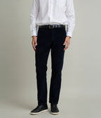 Pantalón Hombre 100% Algodón Cotelé Azul Marino