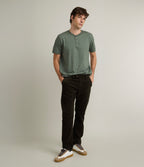 Pantalón Hombre 100% Algodón Cotelé Verde Oscuro