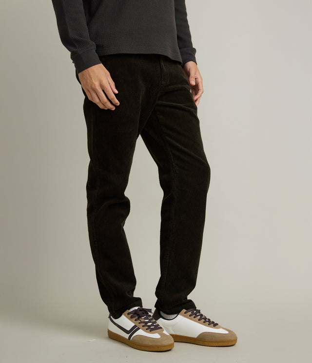 Pantalón Hombre 100% Algodón Cotelé Verde Oscuro