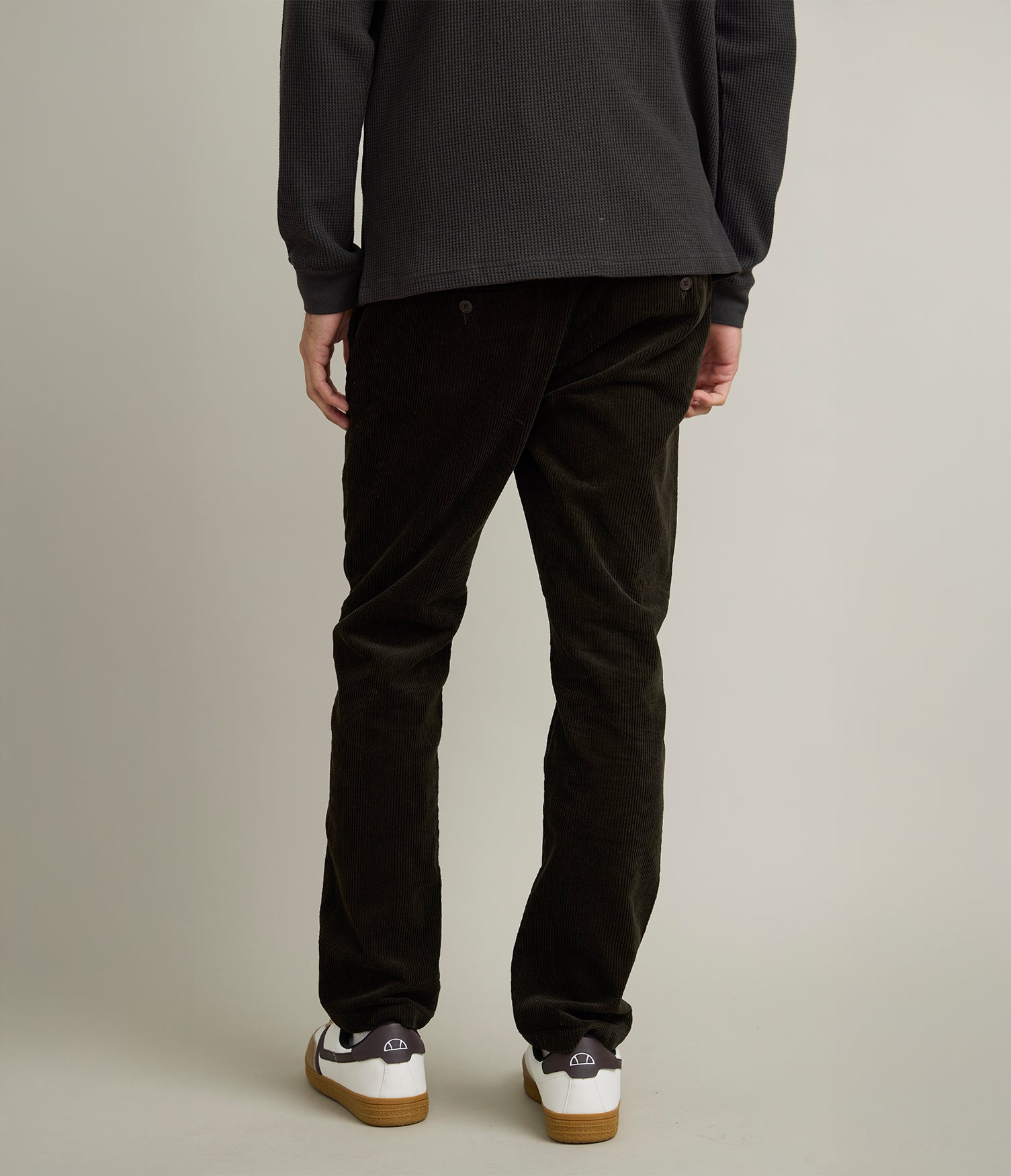 Pantalón Hombre 100% Algodón Cotelé Verde Oscuro