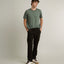Pantalón Hombre 100% Algodón Cotelé Verde Oscuro