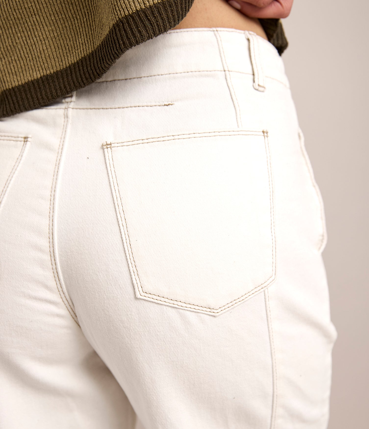 Pantalón Barrel Denim Belle Blanco