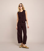 Pantalón Barrel Denim Belle Berenjena