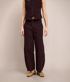 Pantalón Barrel Denim Belle Berenjena