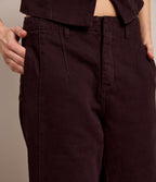 Pantalón Barrel Denim Belle Berenjena