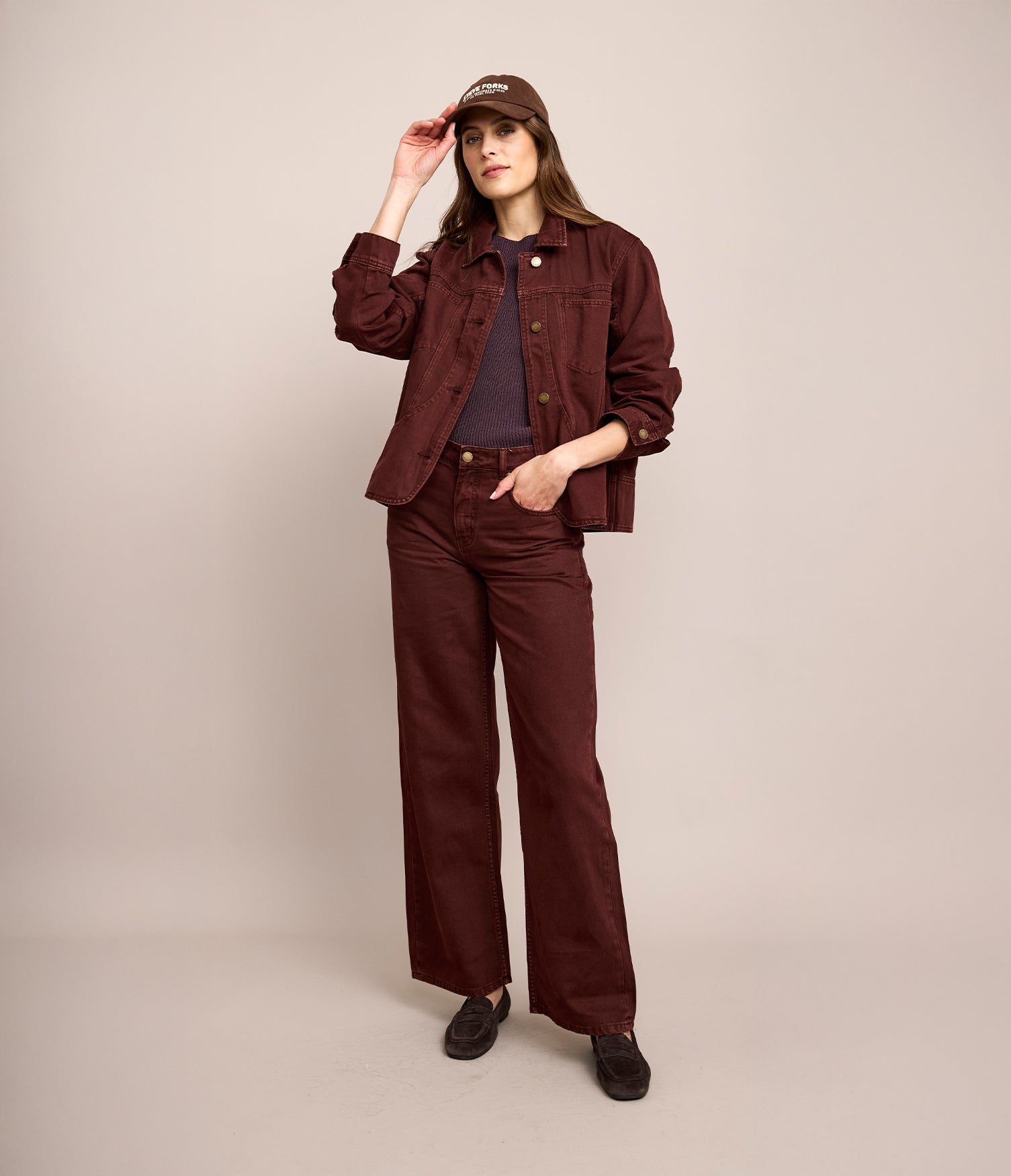 Pantalón Denim Emma Burdeo