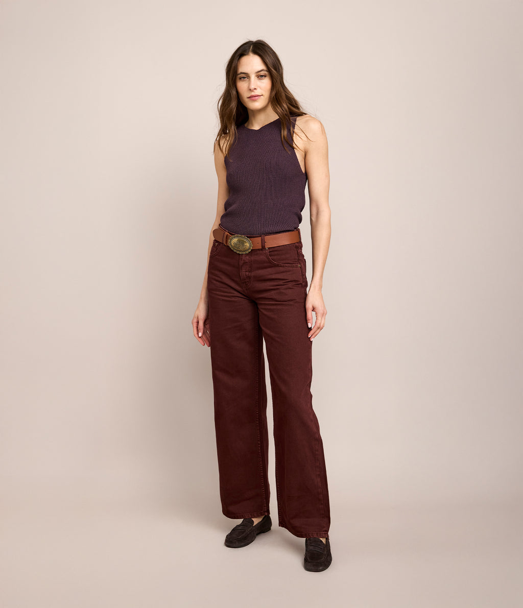 Pantalón Denim Emma Burdeo
