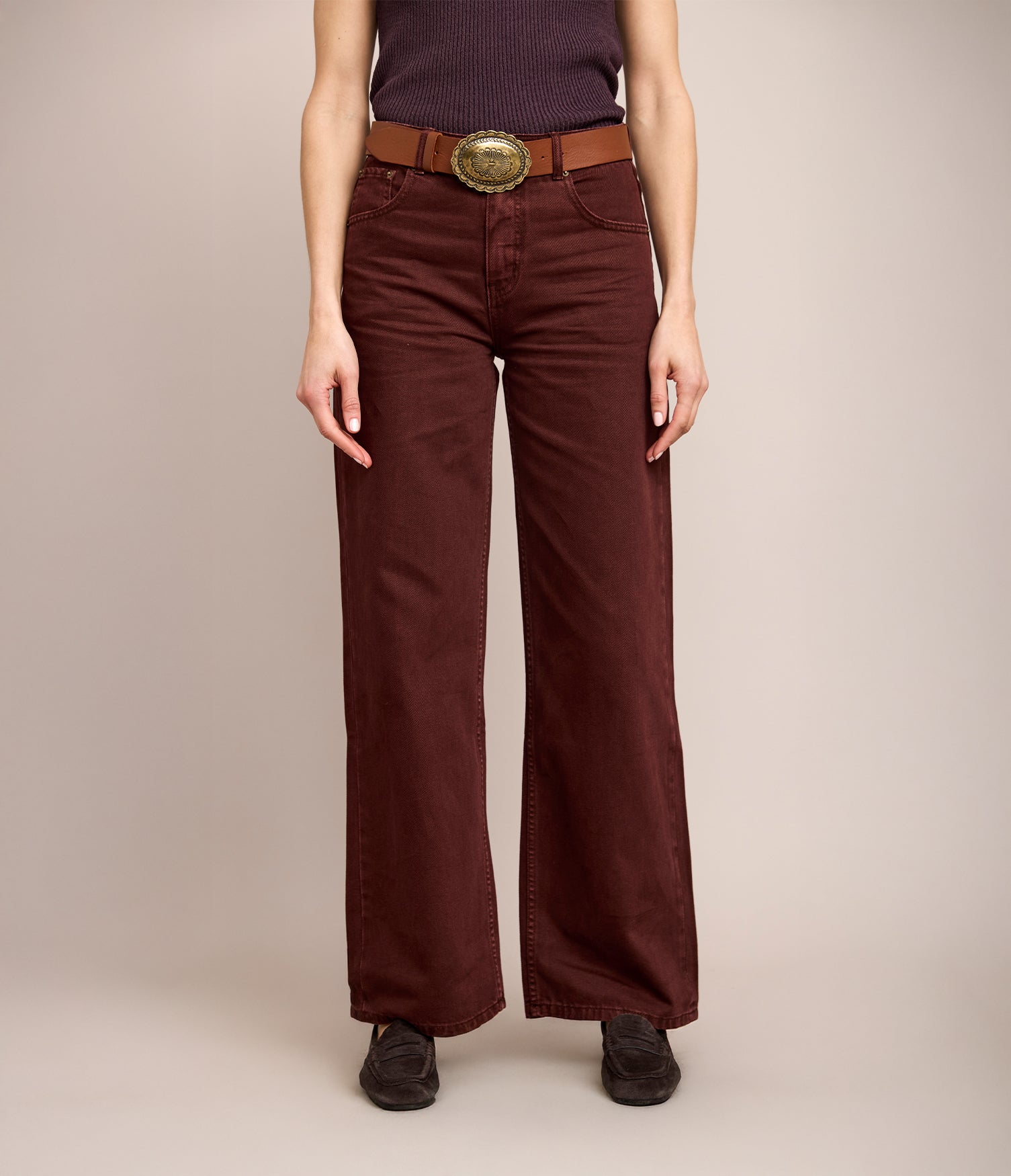 Pantalón Denim Emma Burdeo