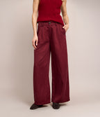 Pantalón Mujer Sastrero Lyocell Lino Alana Burdeo