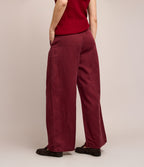 Pantalón Mujer Sastrero Lyocell Lino Alana Burdeo