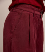 Pantalón Mujer Sastrero Lyocell Lino Alana Burdeo