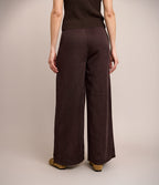 Pantalón Mujer Sastrero Lyocell Lino Alana Café Chocolate