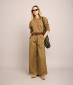 Pantalón Mujer Sastrero Lyocell Lino Alana Beige