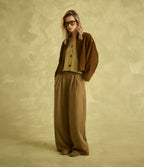 Pantalón Mujer Sastrero Lyocell Lino Alana Beige