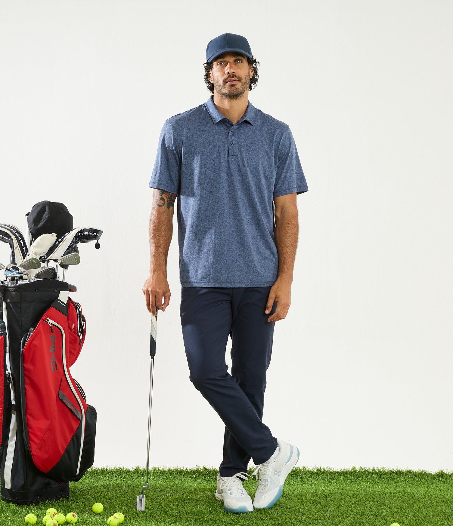 Polera Hombre Polo Piqué Dry-Fit Drive Azul