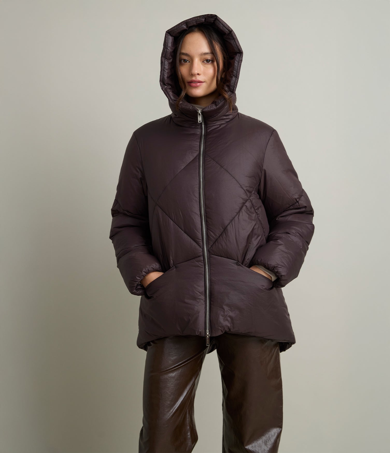 Parka Mujer Puffa Café