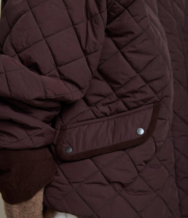 Parka Mujer Quilt Vintage Burdeo