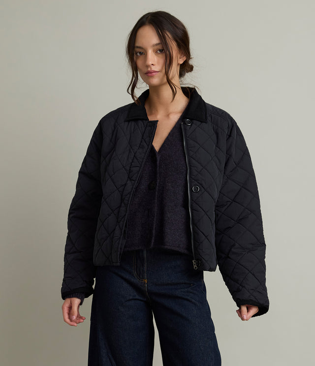 Parka Mujer Quilt Vintage Negro