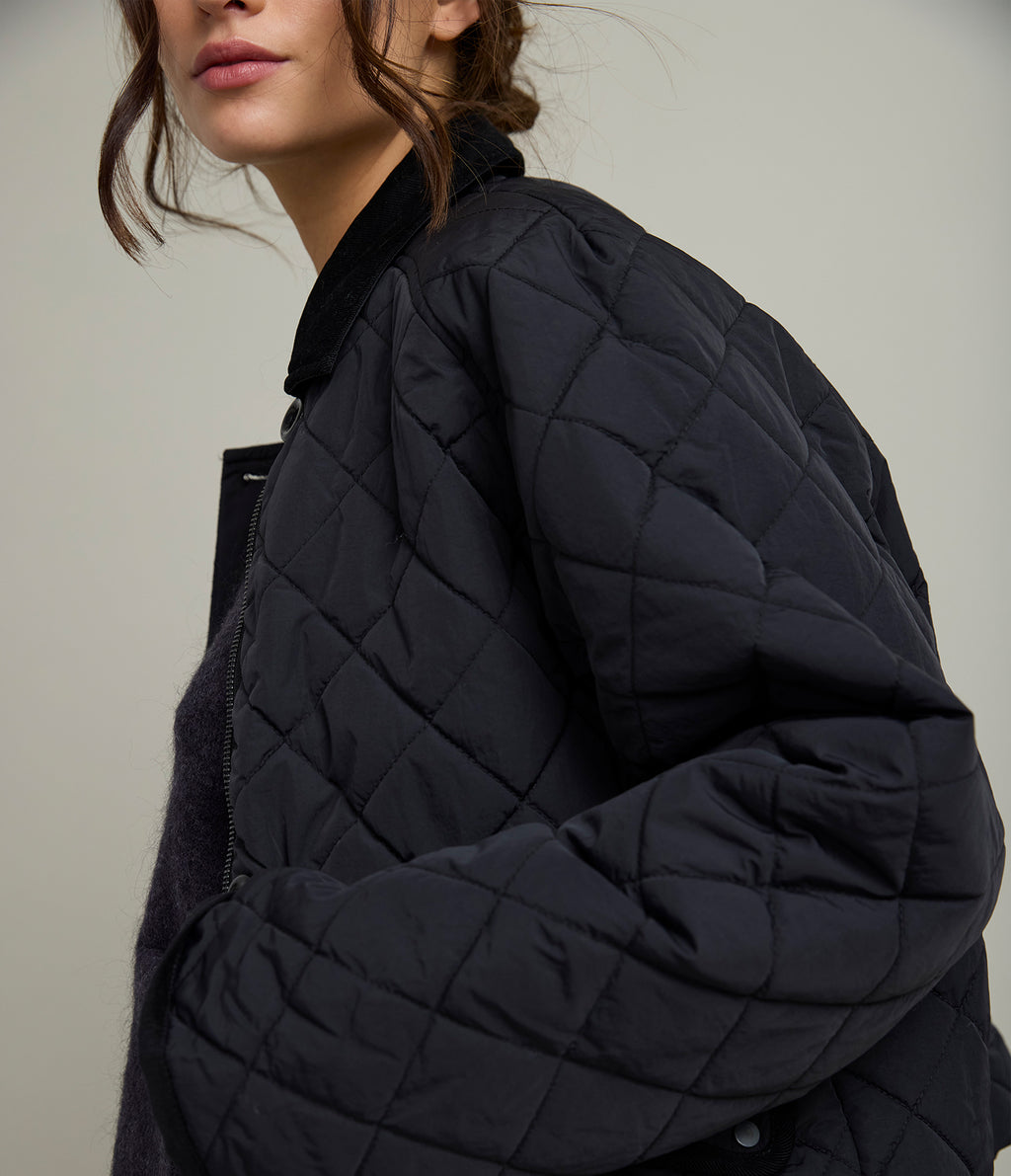 Parka Mujer Quilt Vintage Negro