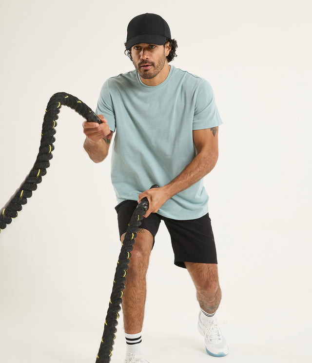 Polera hombre manga corta Dry-Fit Core Verde Agua