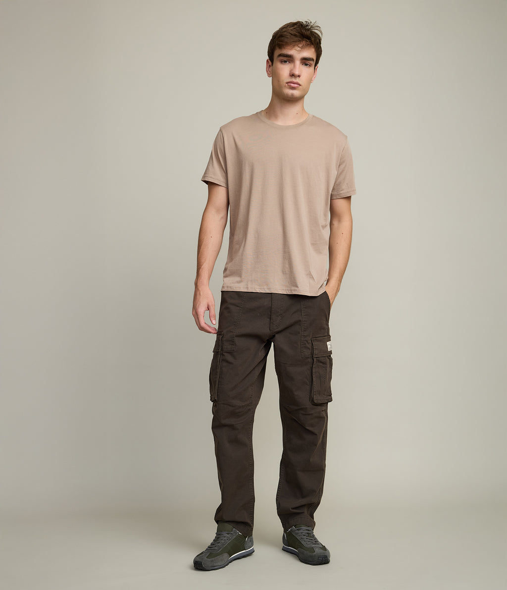 Polera Hombre 100% algodón Pima Ben Café
