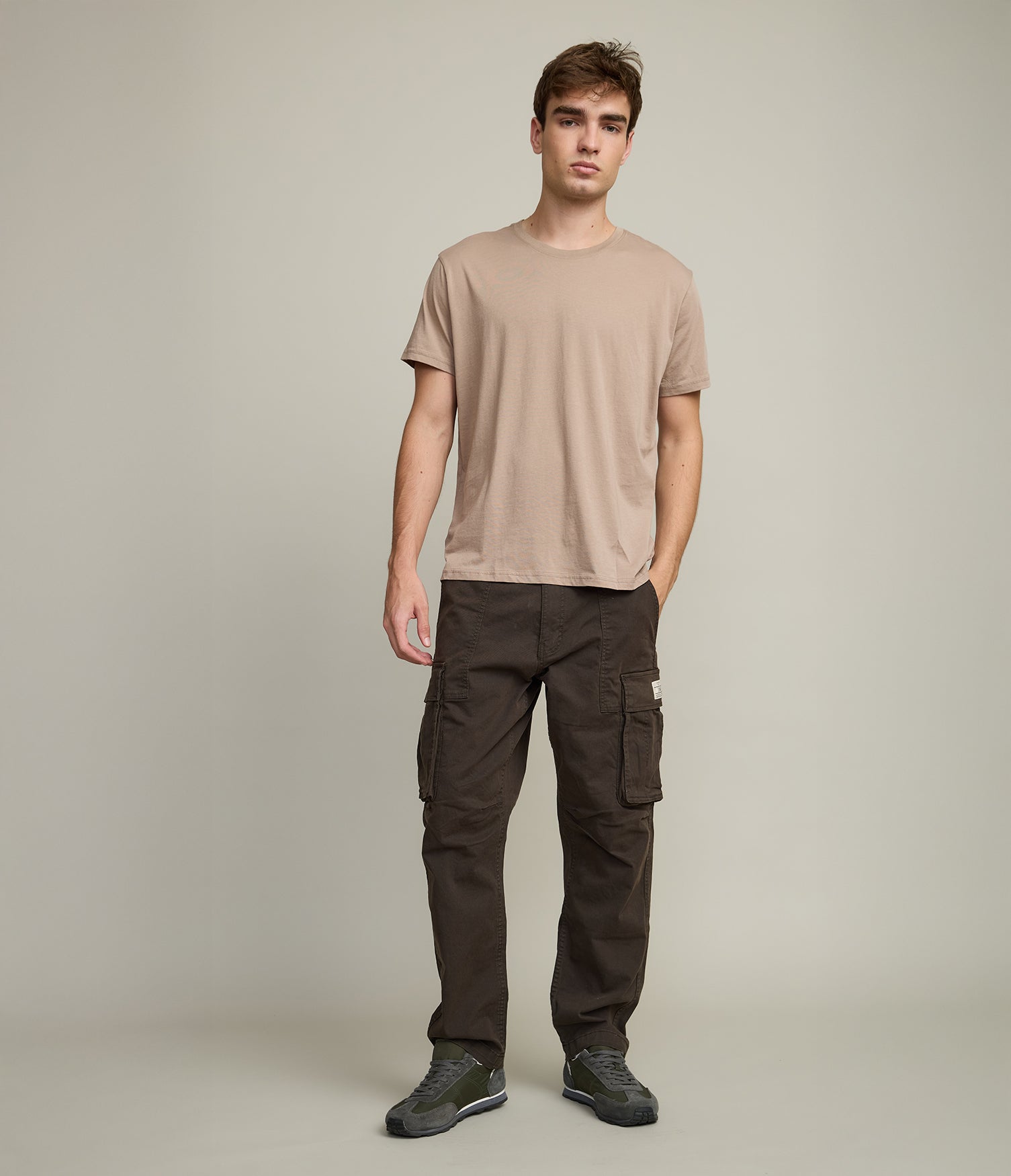 Polera Hombre 100% algodón Pima Ben Café