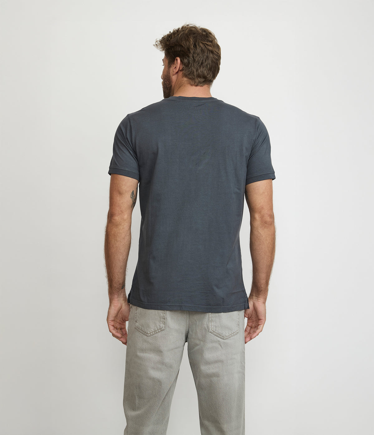Polera hombre 100% algodón Luke Botones Azul Marino