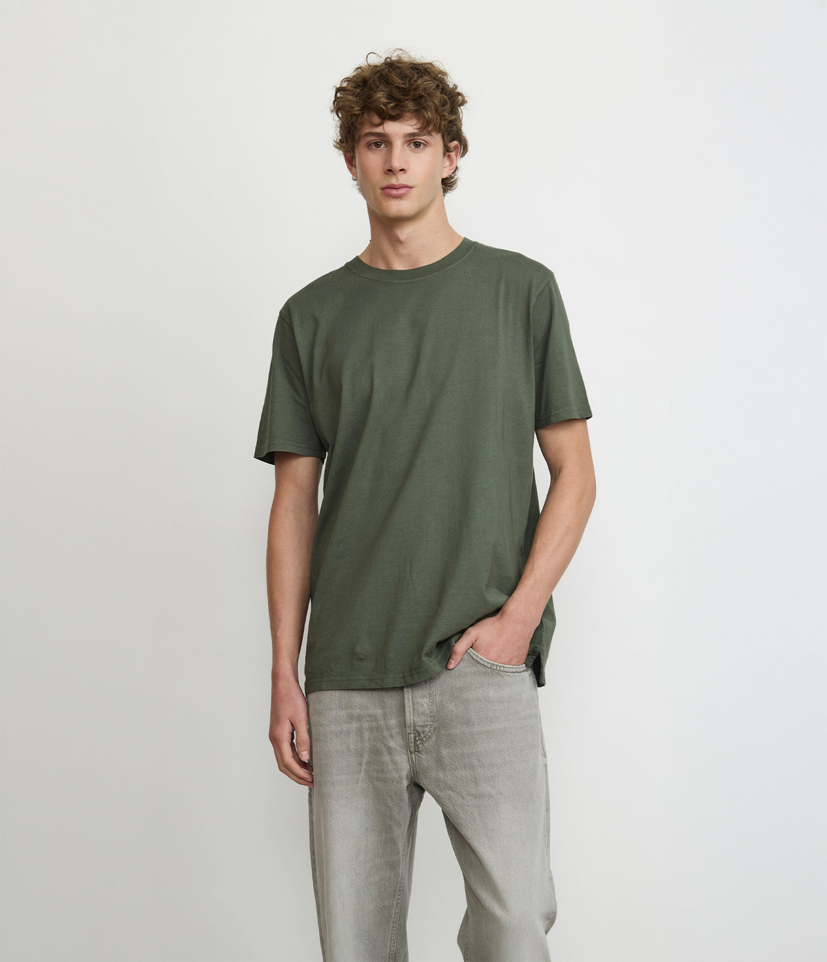 Polera hombre 100% algodón Luke Verde Oscuro
