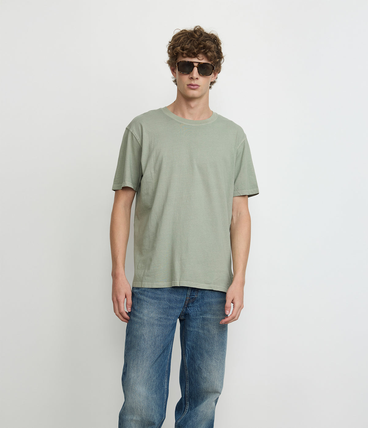 Polera hombre 100% algodón Luke Verde Claro
