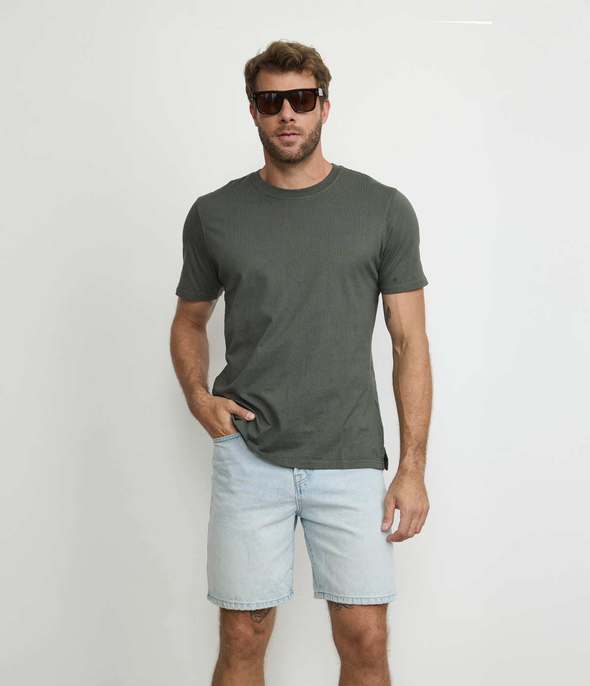 Polera Hombre Algodón Luke Verde Oscuro