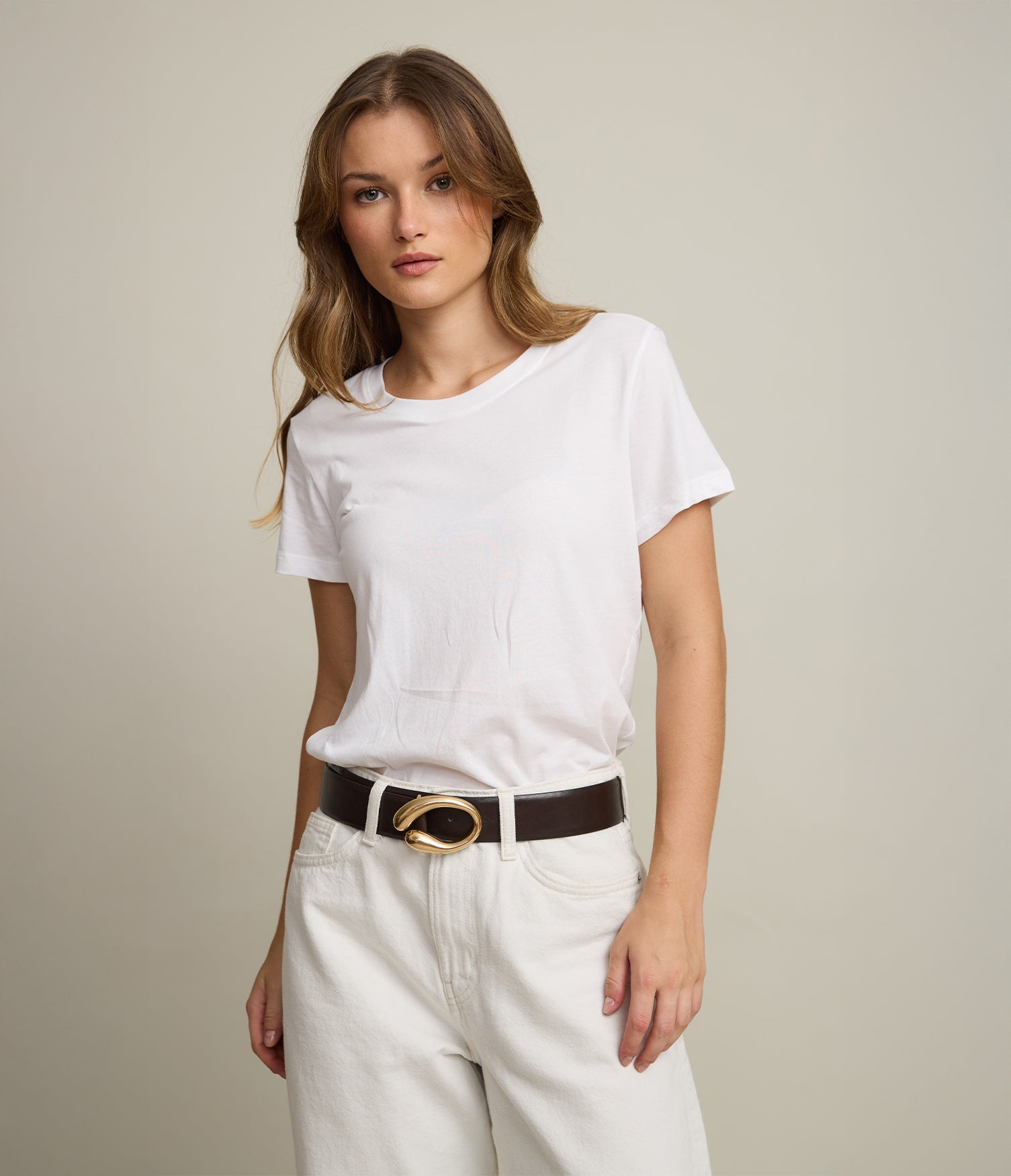 Polera Mujer 100% Algodón Adal Blanco
