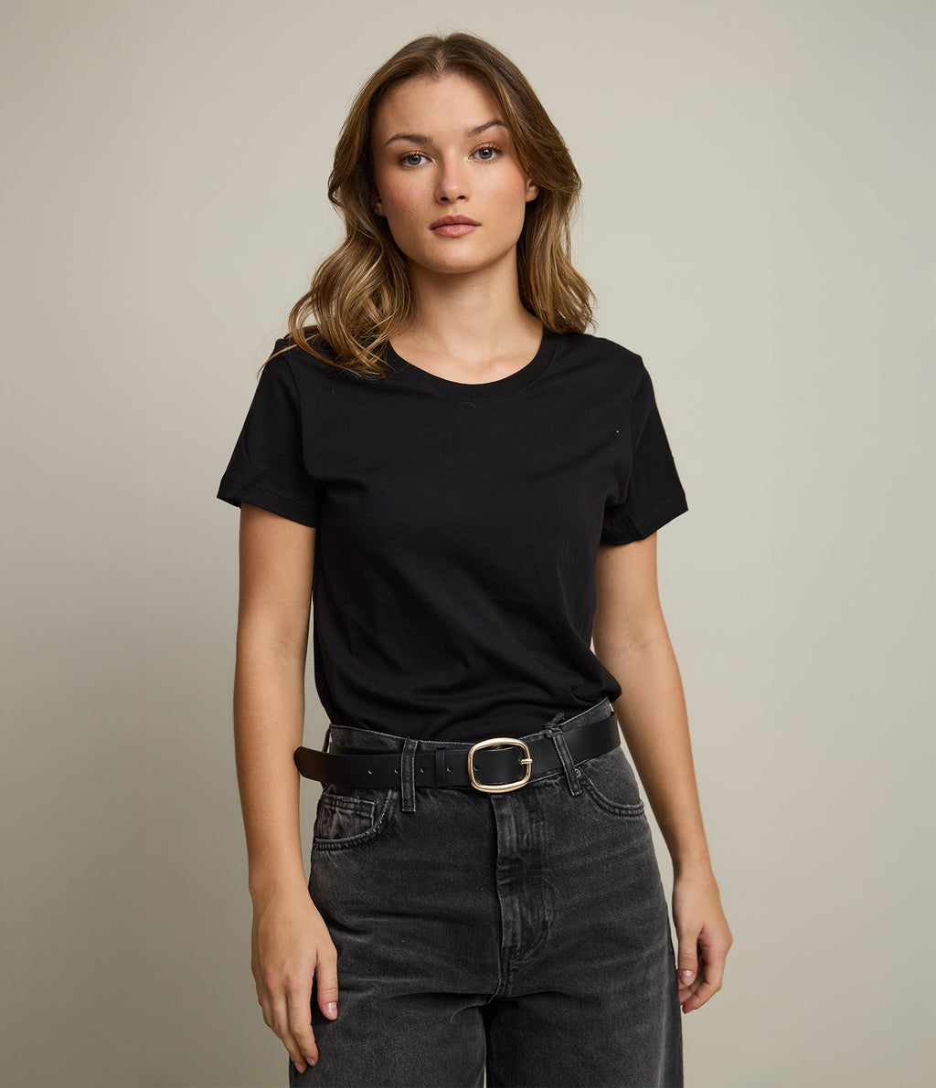 Polera Mujer 100% Algodón Adal Negro