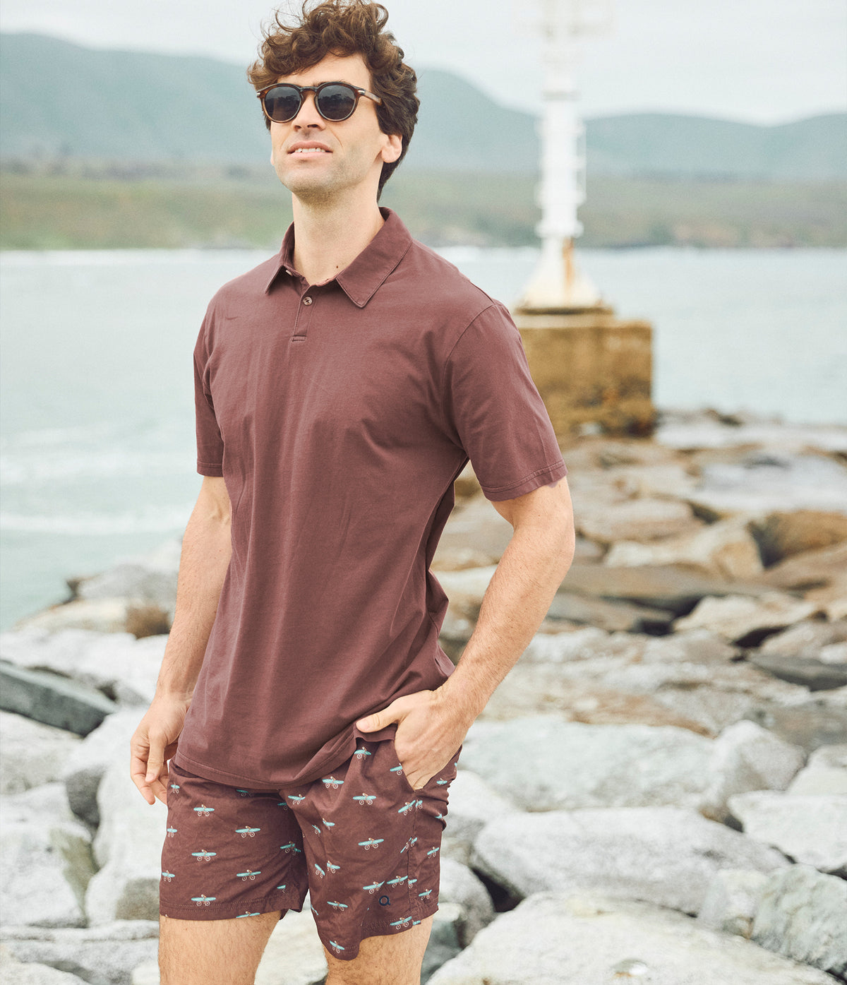 Polera Hombre Algodón Nelly Morado