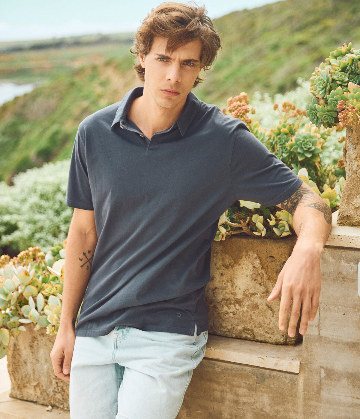 Polera Hombre Algodón Nelly Gris Marengo